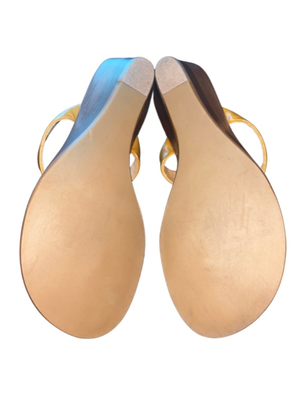 ✨Tory Burch Cameron
Patent Leather Wedge Sandals - Poppy Royal Tan Size 5M✨ - Picture 9 of 9